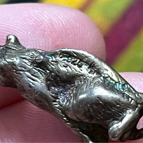 VTG Whimsigoth Sterling Silver 925 3D Cat Kitten Feline Bracelet Charm - Picture 5 of 6